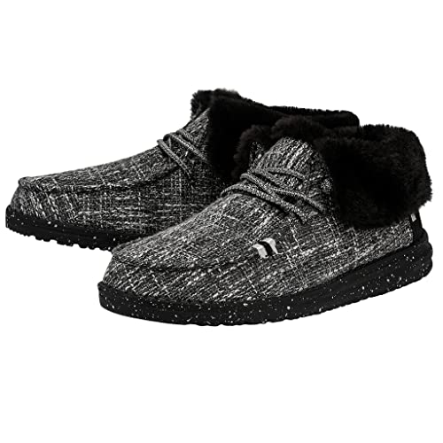 Hey Dude Women's Britt Boho Cookies and Cream Size 6 | Women’s Shoes | Women’s Lace Up Boots | Comfortable & Light-Weight