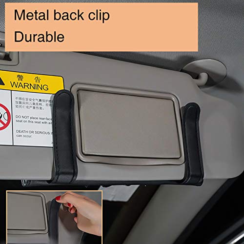 ChuLian Bling Bling Car Sun Visor Tissue Box Holder,Crystal Sparkling Napkin Holder,PU Leather Backseat Tissue Case Car Accessories for Women, Black