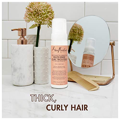 SheaMoisture Curl Mousse for Frizz Control Coconut and Hibiscus with Shea Butter 7.5 oz