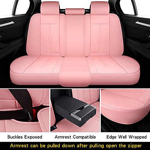 NS YOLO Full Coverage Faux Leather Car Seat Covers Universal Fit for Cars,SUVs and Pick-up Trucks with Waterproof Leatherette in Auto Interior Accessories