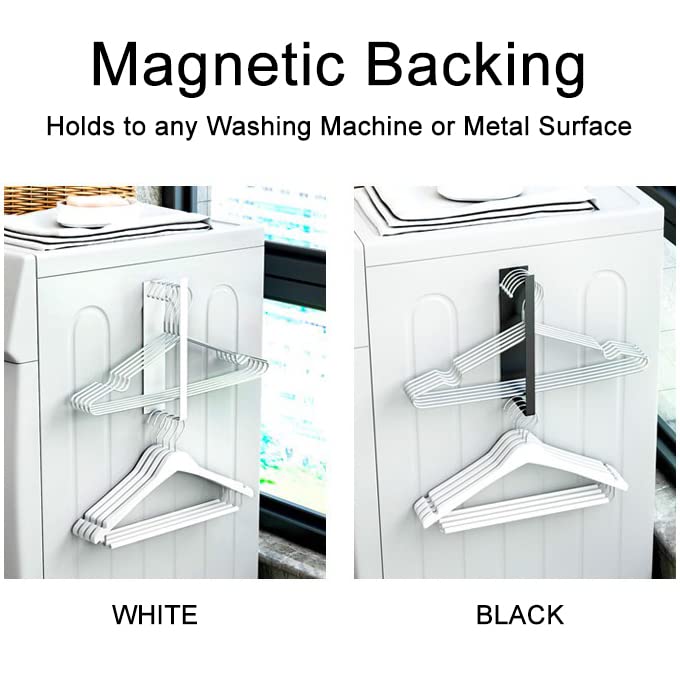 Hanger Organizer,Hanger Storage Rack for Washing Machine,Hanger Stacker for Closet Laundry Room,Clothes Hanger Storage for Adult or Child Clothes Hangers(White)