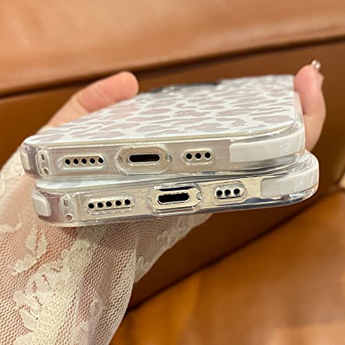 Burmcey for iPhone 11 Case White Leopard Light Gray, Cheetah Print Cute Soft TPU Shockproof Protective Women Girls Case for iPhone 11 6.1'' 2019