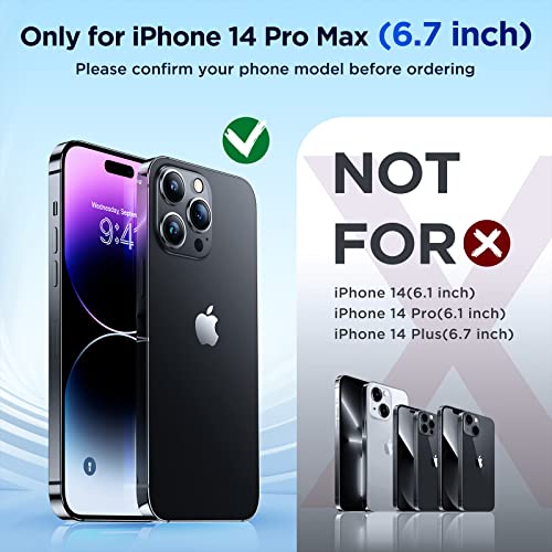 Simtect Ultra Clear Designed for iPhone 14 Pro Max Case, [Non-Yellowing] [10 FT Military Drop Protection] Slim Fit Yet Protective Shockproof Bumper with Airbag Case Cover 6.7 Inch- Crystal Clear