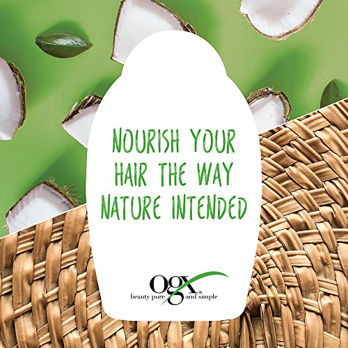 OGX Nourishing + Coconut Milk Shampoo & Conditioner Set, 13 Fl Oz (Pack of 2) (packaging may vary), White