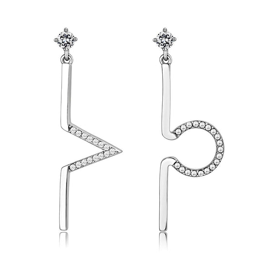 Women Stainless Steel Cubic Zirconia Earrings