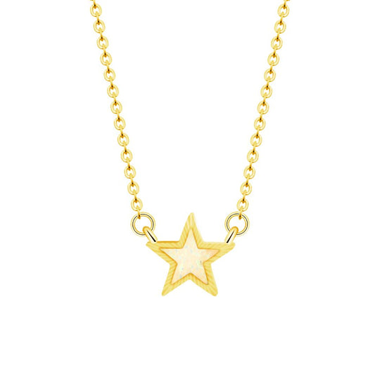 Gold Silver Color Tiny Star Pendant Necklaces