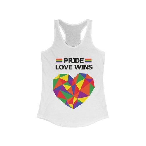 Pride Love Wins Rainbow Heart  Racerback Tank Top