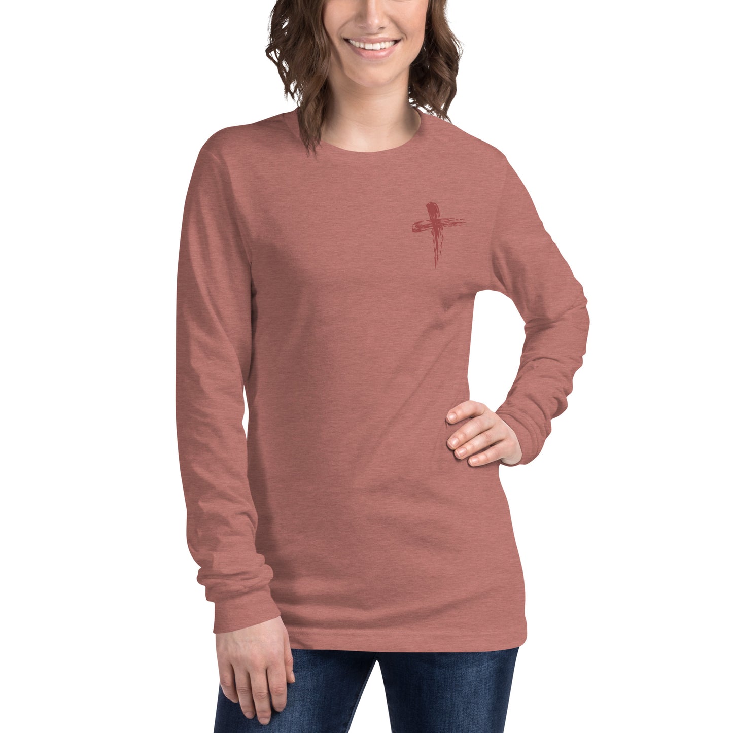 Spiritual Christian, Bible Verse Woman's  Unisex Long Sleeve Tee. Inspirational, prayer, hope, positive slogan girls shirt/top.