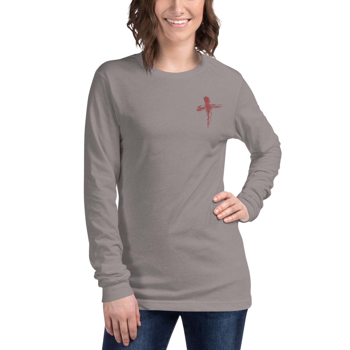 Spiritual Christian, Bible Verse Woman's  Unisex Long Sleeve Tee. Inspirational, prayer, hope, positive slogan girls shirt/top.