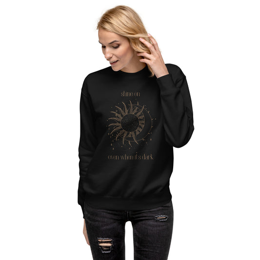 Women Moon & Sun Inspirational Top. Premium Sweatshirt. Spiritual, Affirmation, Inspire Top.