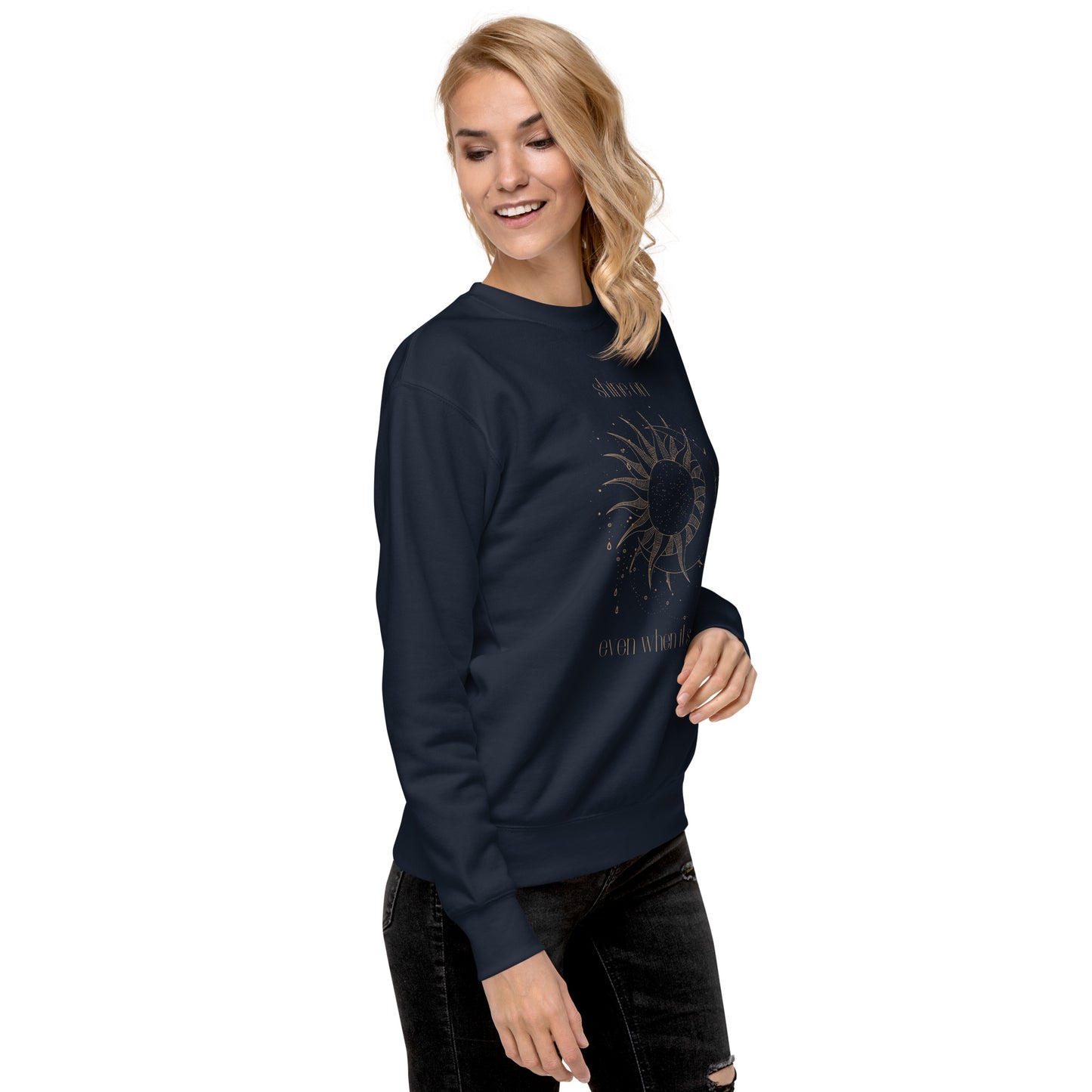 Women Moon & Sun Inspirational Top. Premium Sweatshirt. Spiritual, Affirmation, Inspire Top.