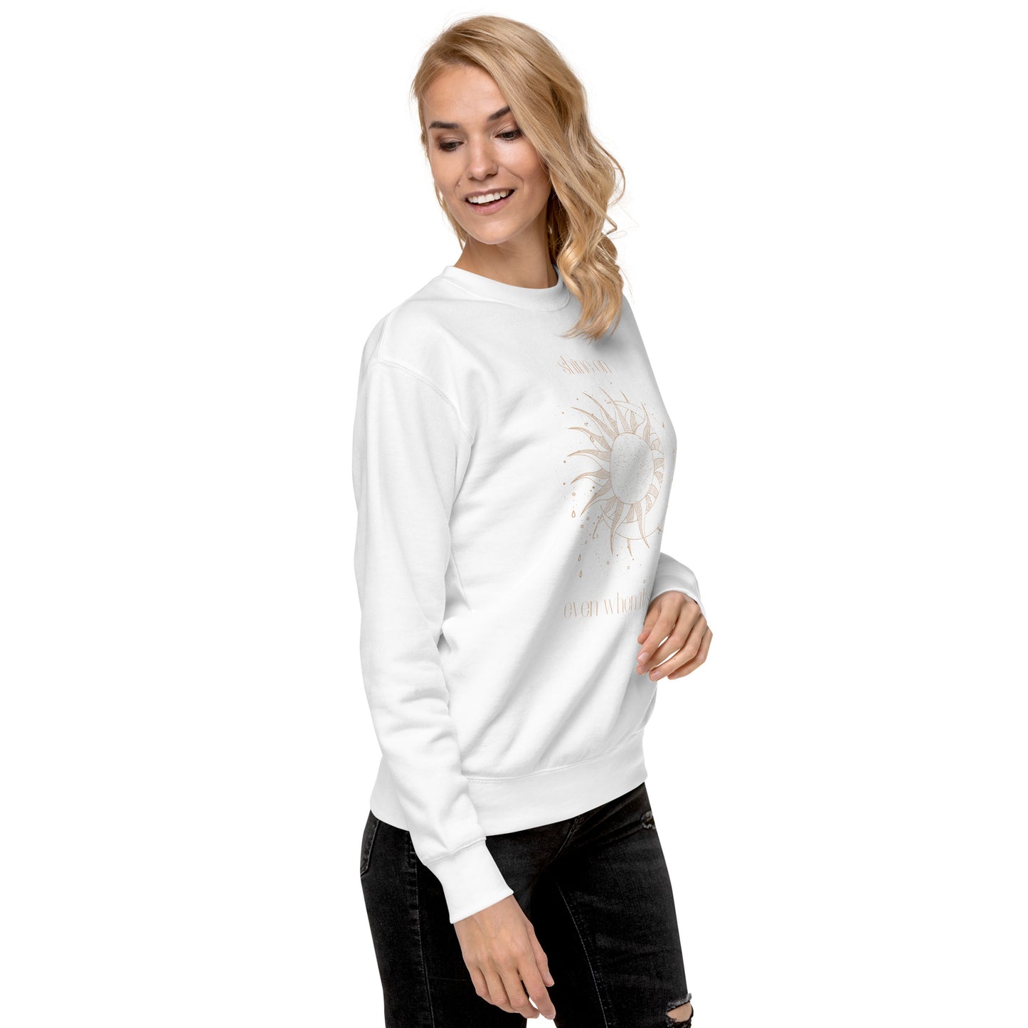 Women Moon & Sun Inspirational Top. Premium Sweatshirt. Spiritual, Affirmation, Inspire Top.