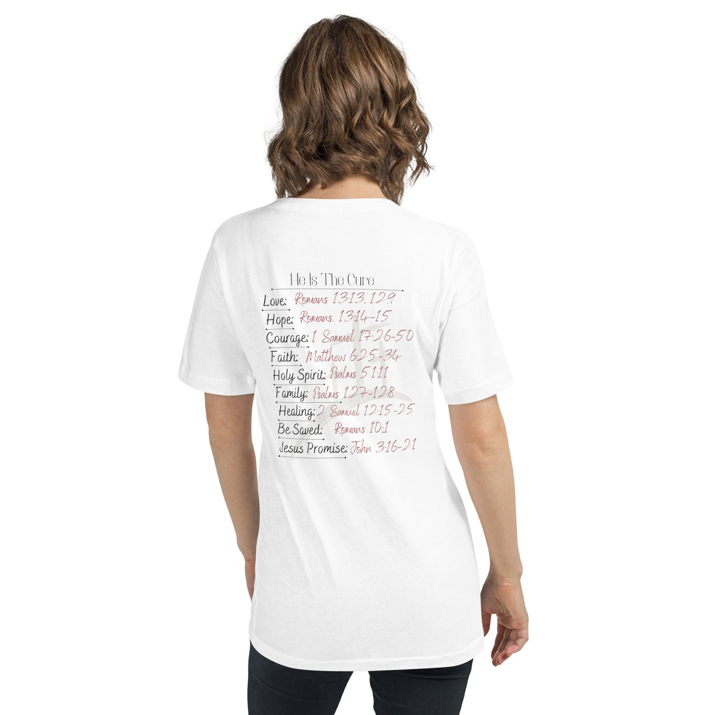 Spiritual, Christian, Bible Verses Woman Unisex Short Sleeve V-Neck T-Shirt. Inspirational, Inspire, Positive, Girls top, shirt. Christmas birthday gift